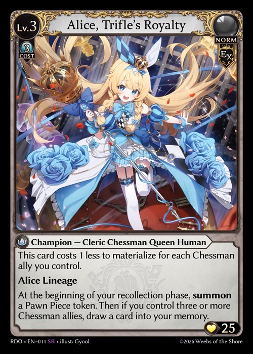 Alice, Trifle's Royalty